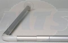 Croydex AD103000 L-Shape Telescopic Rod Silver