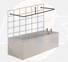 Croydex AD149341 Pro Rod Kit U & Support CP