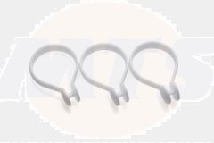 Croydex AK142222 Curtain Rings (12 Pack) Wht