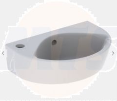 Twyford AR4155WH Alcona Handrinse Basin 1TH RH