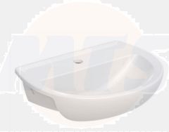 Twyford Alcona 500mm Semi Recessed Basin AR4661WH Bathroomsuites