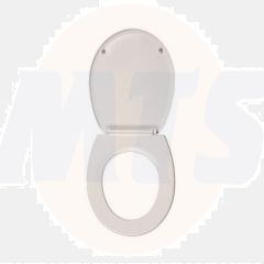 Nabis toilet seat and cover White with fittings B08702 Seat dimensions: 430-450 x 375mm - Hinge Adjustment: 115-175mm