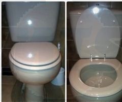 REPLACEMENT BELLAVISTA-CAPRI TOILET SEAT AND COVER WHITE  REPLICA