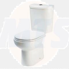 BELLAVISTA STYLO ORIGINAL TOILET SEAT WITH HINGES WHITE WRAP OVER STANDARD CLOSE 