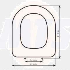 BELLAVISTA STYLO PERGAMON TOILET SEAT SOFT CLOSE