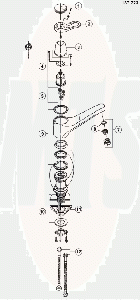 BLANCO ALKOR Lever  anthracite complete 125834 Post 01/1996 Models