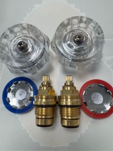 Bristan Basin R 1/​2 AC Tap Reviver caps ONLY NO Acrylic Handles (Hot & Cold Side) 1/2 Sold as pair A05108AAA