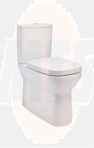 Thirty6 Toilet Seat & Cover - Soft Close - Chrome Hinges - White 