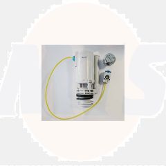 Burlington & Savoy Bathstore & Shires Push Button Flush Valve A2432 main unit height is 17cm and thread is 2 ¼  PUSH BUTTON NOT INCLUDED