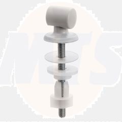 Cedo white silver effect soft close toilet seat hinge  4016959119140   C1601Y