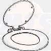 Celmac Closet Toilet Seat 170A STA11WH