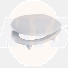 Celmac SCI11WY White Celeste Pro Raised Toilet Seat & Cover with Chrome Hinges