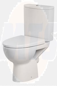 Cersanit Parva duraplast Soft Close Toilet Seat and cover with fittings easy release K98-0053, compatible wth Toilet Seat Hinges for Cersanit Arteco / Carina / Facile / Parva, universal duroplast, slow-moving, easy detachable K99-0089