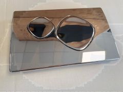 Chrome Flusher Ceramica Plate One Diamond in Chrome Pneumatic Plates