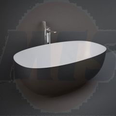 RAK Cloud Freestanding Bath Tub In Black CLOBT14075504 Bathroomsuites