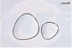 Creavit Flush plate Chrome / Push Plate Creavit Spa Toilet Stock Plate 2-Quantity Rinsing White GP7001.00