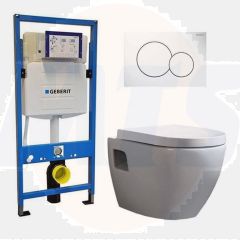 Geberit UP 320 Toilet set -Daley Sigma-01 White - Built-in WC Wall-hung toilet DC2455