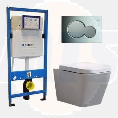 Geberit UP 320 Toilet set - Alexandria Sigma-01 White - Built-in WC Wall-hung toilet  DC2469