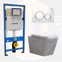 Geberit UP 320 Toilet set - Alexandria Sigma-20 White - Built-in WC Wall-hung toilet DC2472