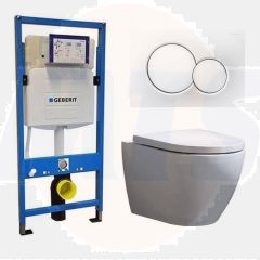 Geberit Toilet Set UP 320 Beauti Rimfree Softclose Quick Release Toilet Seat Sigma 01 DC3668