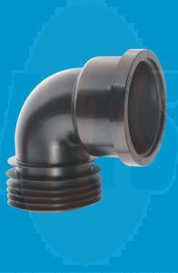 McAlpine DC90-BL Blk 90 Deg Bend Con 4in/100mm{10