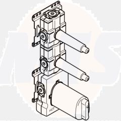 Dornbracht Concealed Part for xTOOL Thermostat Module with Two valves 3/4 Inch 3552197090