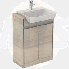 Ideal Standard Spares Concept Air 600mm FS Semi Countertop unit with 2 doors Wood Light Brown + Matt Light Brown -E0837UK