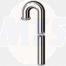 Drain pipe ­180°, floor pipe, Model 5611. 1‑147 38 x 680 130 978 / Viega 130978