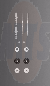 Duravit fastening caps chrome for urinals