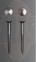 Duravit fastening chrome with decorative button each pair
