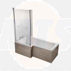 Ideal Standard  Concept Square Shower Bath Screen, Clear Glass, Bright Silver  E0508EO