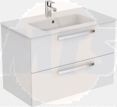 Ideal Standard  Tempo 800mm wall hung vanity basin unit with 2 drawers - Gloss White  E3242WG