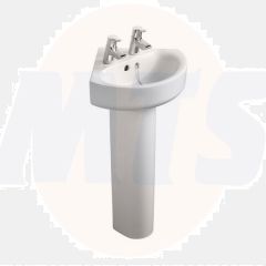 Ideal Standard  Concept Arc 45cm corner basin - two tapholes  E792901