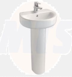 Ideal Standard  Concept Sphere 45cm hand rinse basin one taphole  E805501 PEDESTAL NOT INCLUDED