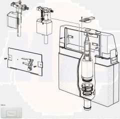 Schwab Concealed flushing cistern 80.000
