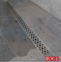 Evi metal Compactline Aqua CDK 1080 Shower Channel  50 Side Outlets  60 cm  Satin CDK.11.1080.60.1.SI