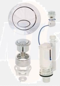 Fluidmaster Push Button Cable Dual-Flush Valve 51173 Toilet Cistern Flush  syphon spares