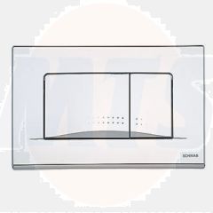 Fluidmaster Schwab Dots Duo 257429 Dual-Flush Flushing Plate  Bright Gloss Chrome