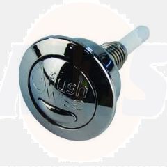 Flush wise silver chrome toilet button