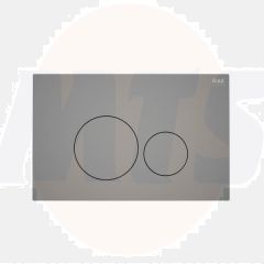 RAK Ecofix Matt Grey Fp With Round Push Plates FSRAKPPL003503 Bathroomsuites