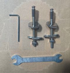 BAUHAUS  TOUCH / Axa Xtre-Vaso ED6105W Toilet Seat Hinge Kit - FX6105EE1 