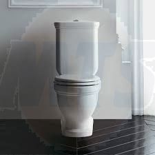 Galassia Ethos White polyester/wooden seat-cover, chromed hinges Standard Toilet seat 8413