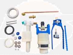 Galassia Toilet Dual Flush Valve Kit Old Style Including Inlet valve with Copper tube 9101 / 82TVA / 78021