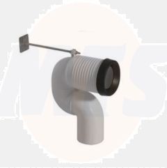 Galassia Elbow pipe for floor drain adjustable from 11 cms to 15 cms 9052