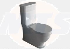 Galassia Ethos White polyester/wooden seat-cover, chromed hinges 8495