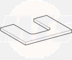 Geberit ONE washtop, central cut-out, for lay-on washbasin, bowl shape: B=60cm, H=3cm, T=47cm, white / high-gloss coated  505.271.00.1