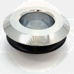 Geberit flange with slip ring for bathtub drain with pressure switch PushControl bright chrome-plated 241.713.21.1