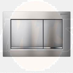 Geberit cover plate Omega 30 115080KJ1 white - chrome-plated - white, for 2 flushes