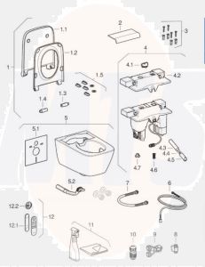 Geberit 245.752.01.1 WC lid for Geberit AquaClean Sela