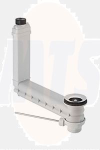Geberit Clou 152.018.00.1 Drain and Overflow Pipe Fitting with Lever Actuator for Pop-Up Drain Fitting